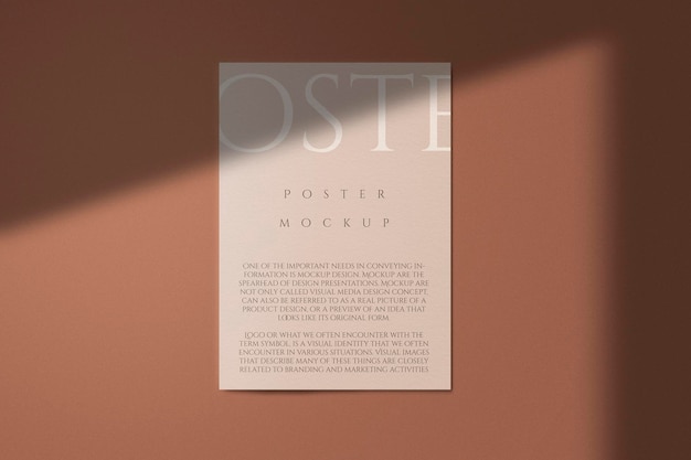 Mockup poster minimo su sfondo strutturato