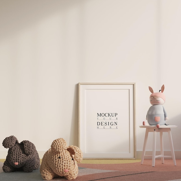 Mockup poster modernes kinderzimmer