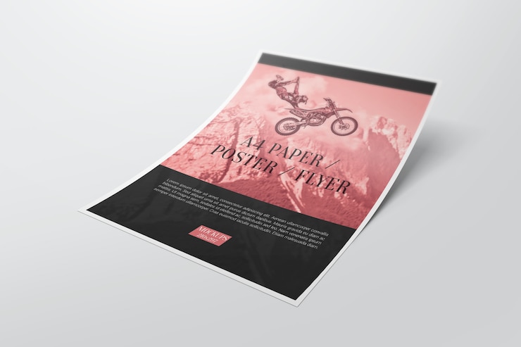 PSD mockup poster moderno