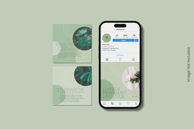 PSD mockup de posts de instagram