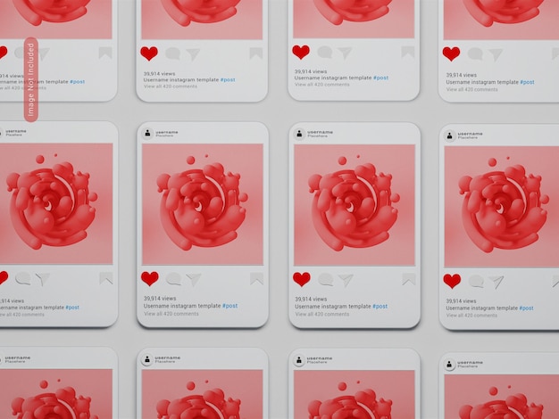 Mockup de posts de instagram
