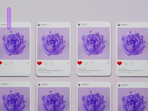 Mockup de posts de instagram
