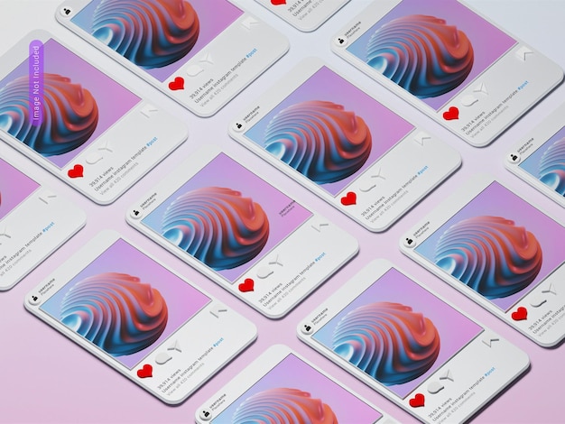 Mockup de posts de instagram