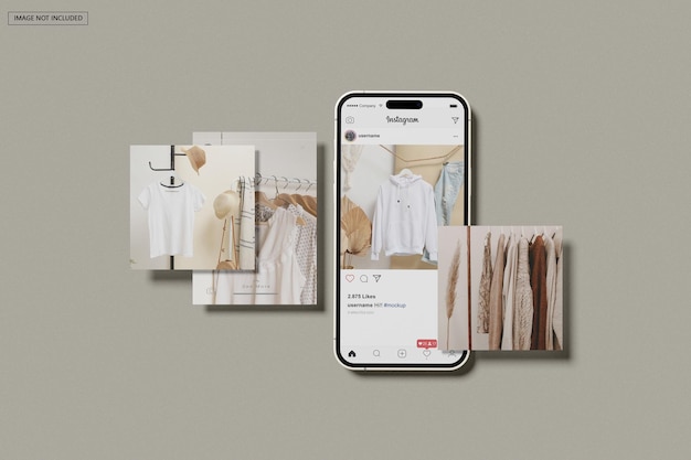 PSD mockup de posts de instagram