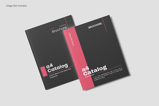 Mockup-Präsentation der A4-Katalogbroschüre