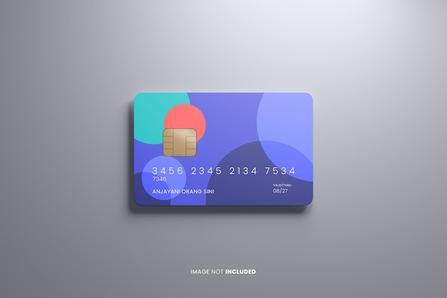 mockup premium psd de cartão bancário realista