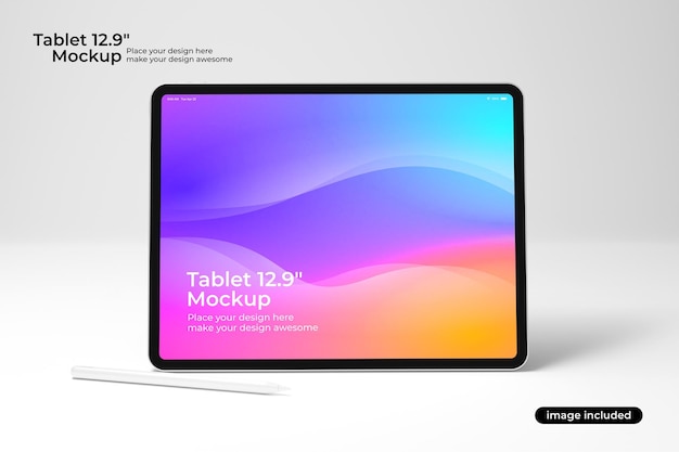 Mockup pro de la tableta en estilo sencillo
