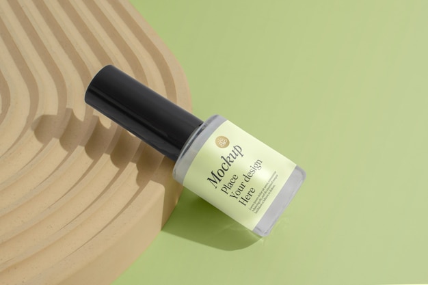 Mockup de producto cosmético con colores pastel