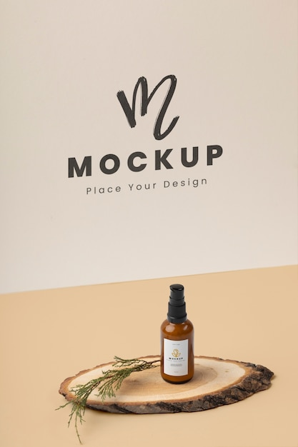 Mockup de producto natural para rutina de autocuidado