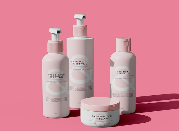 Mockup de productos cosméticos