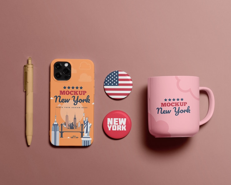 PSD mockup produk merchandising kota