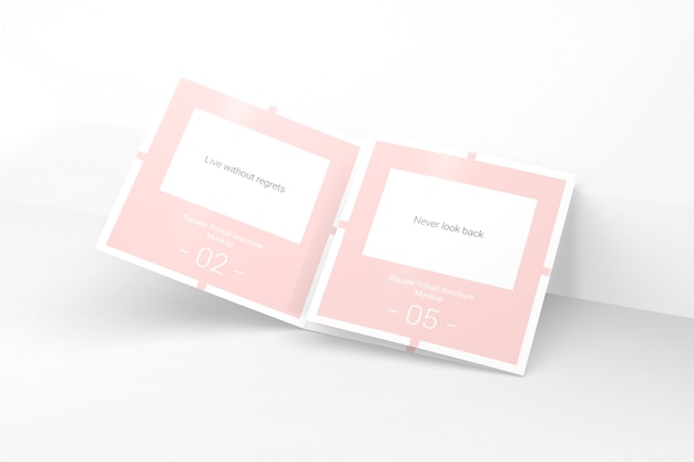 Mockup profesional de folleto tríptico