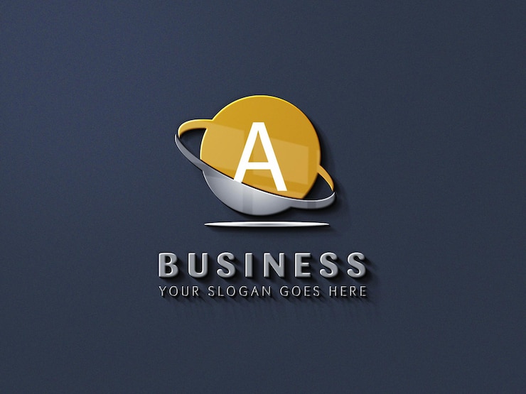 PSD mockup professionnel de logo 3d pour une marque impressionnante et une présentation visuelle