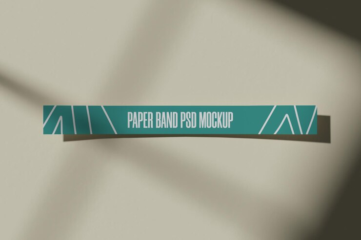 PSD mockup de psd de la banda de papel