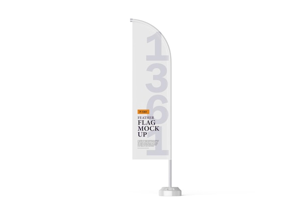 Mockup de PSD de bandera personalizable