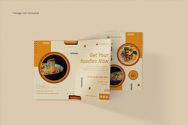 Mockup psd brochure bifold