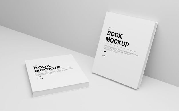 Mockup psd con copertina rettangolare in piedi