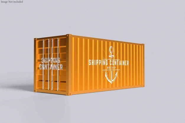 Mockup PSD del contenedor de transporte de carga