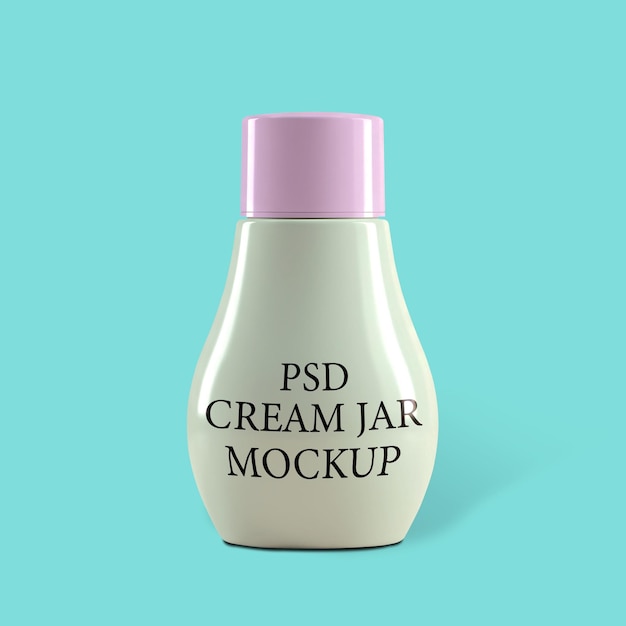 Mockup de PSD de Cream Jar para la presentación de productos cosméticos