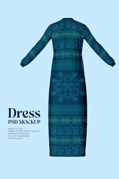 Mockup psd de vestido feminino