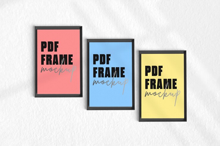 Mockup PSD della cornice verticale del poster