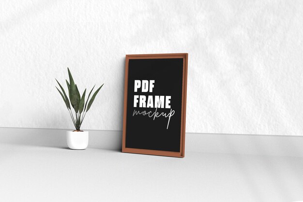 Mockup PSD della cornice verticale del poster