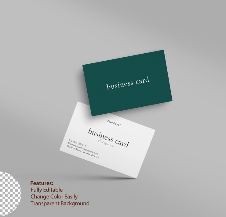 Mockup PSD di biglietto da visita mobile