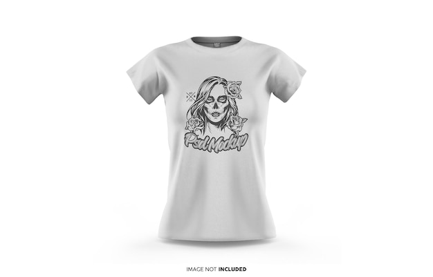 Mockup PSD di maglietta femminile realistica