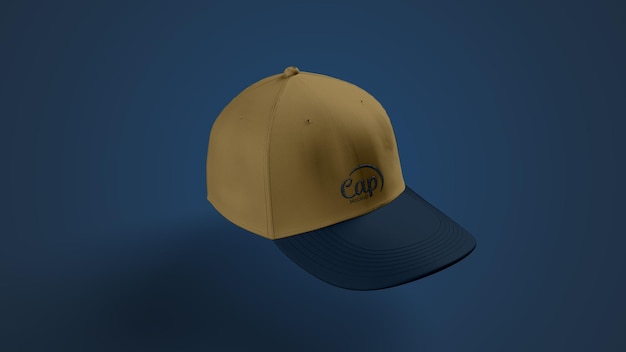 Mockup PSD di ricamo per cappelli