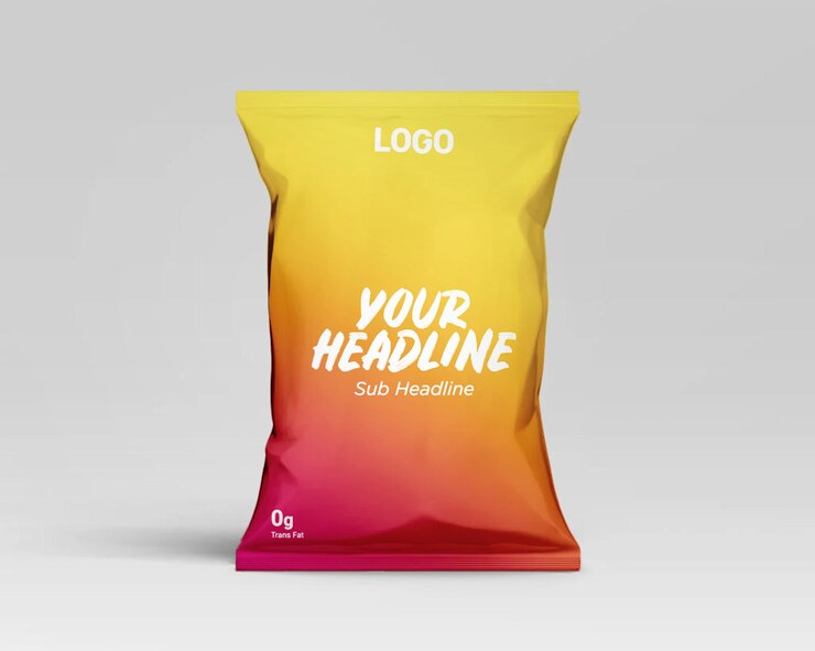 Mockup PSD del embalaje del chip