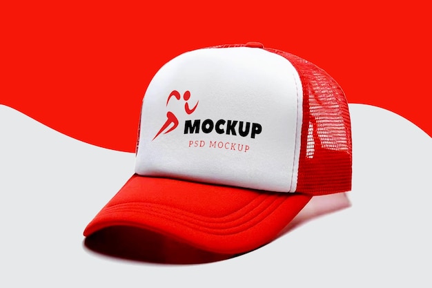 Mockup-PSD für den Hut eines LKW-Fahrers