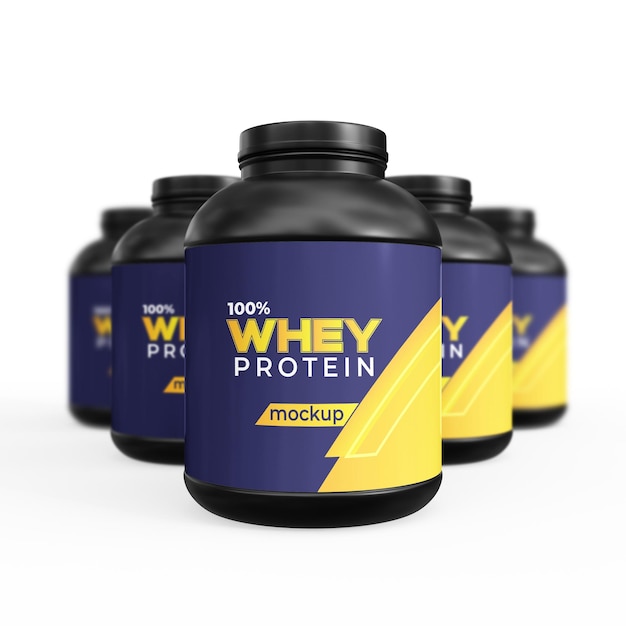 PSD mockup-psd für ein whey-protein-glas