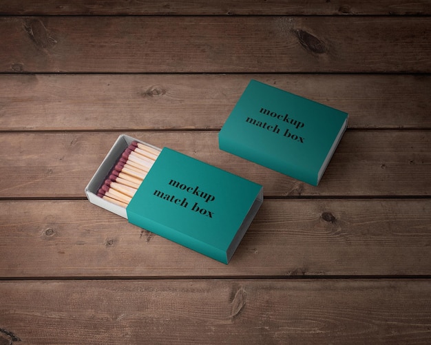 Mockup PSD grátis uma caixa de fósforos que diz motivar caixa de fósforos