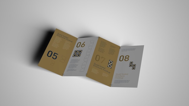 PSD mockup de psd plié dl quad