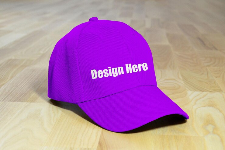 PSD mockup del psd del sombrero púrpura