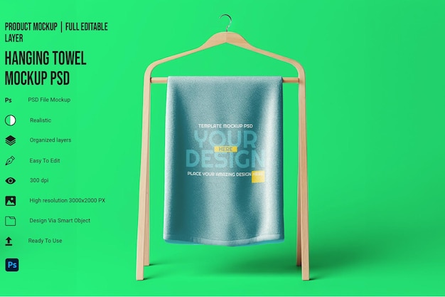 Mockup de PSD de las toallas