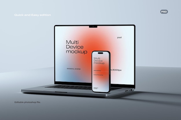 Mockup de PSD para varios dispositivos