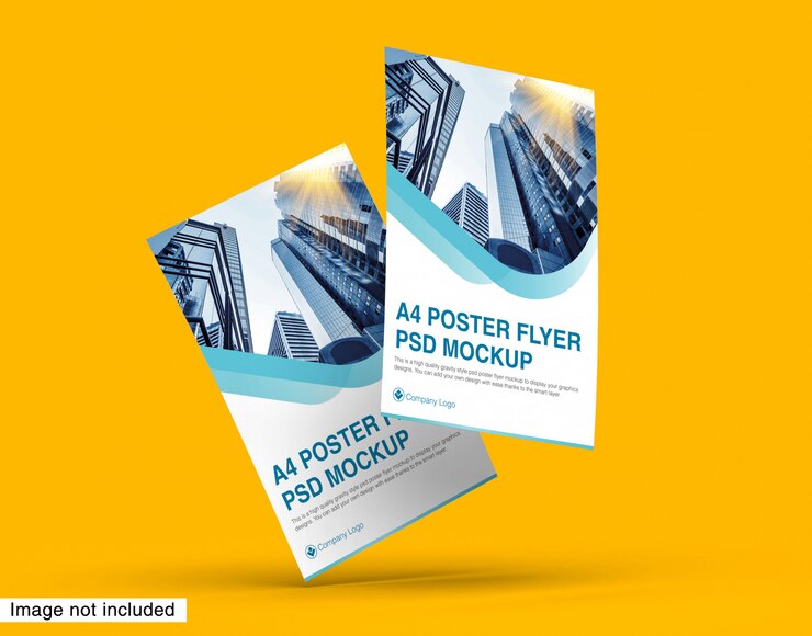 PSD mockup psd volantino poster a4