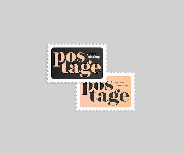 Mockup-PSD-Vorlage für Briefmarken