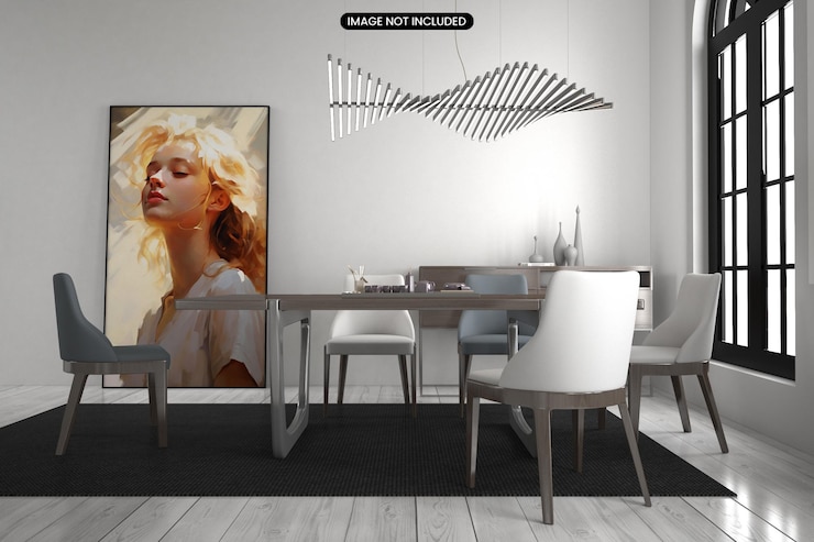 PSD mockup-psd-vorlage für das esszimmer
