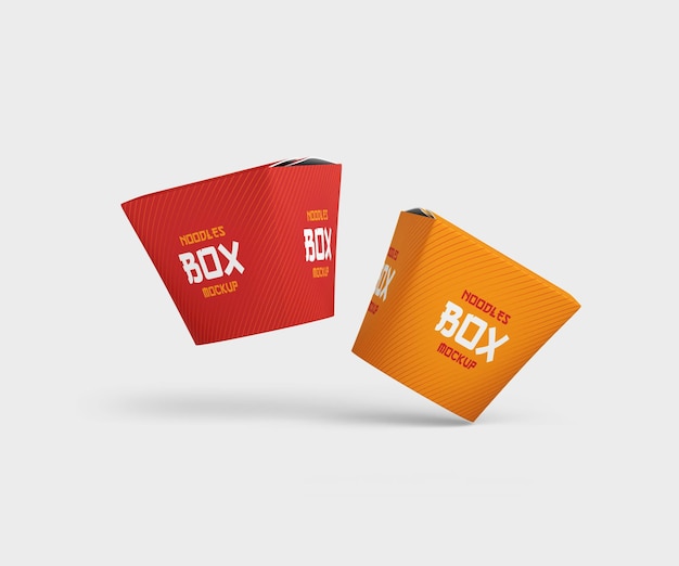 Mockup-PSD-Vorlage für die Nudelschachtel