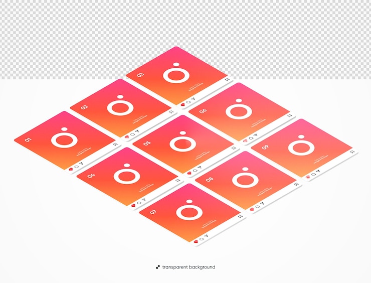 PSD mockup de publicación de instagram en psd con fondo editable