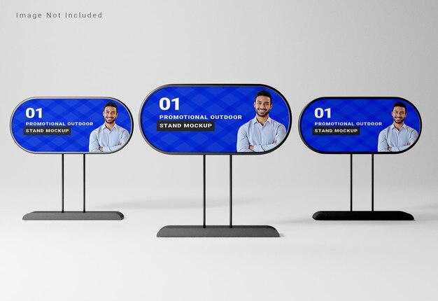 Mockup de puesto promocional al aire libre