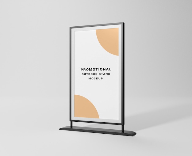 Mockup de puesto promocional al aire libre