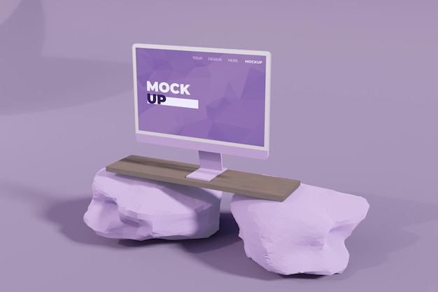 Mockup pulito dal computer
