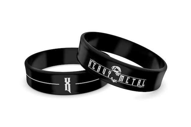 Mockup de una pulsera de silicona
