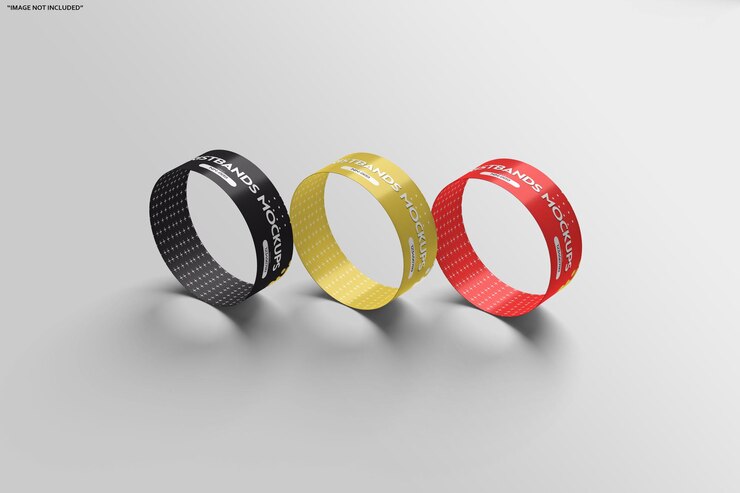 PSD mockup de las pulseras de eventos