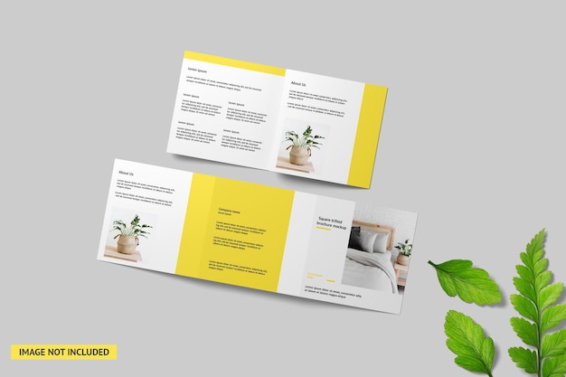 Mockup quadrato triplo