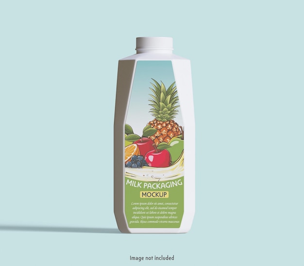 Mockup realista de embalaje de leche archivo PSD editable fácil de editar