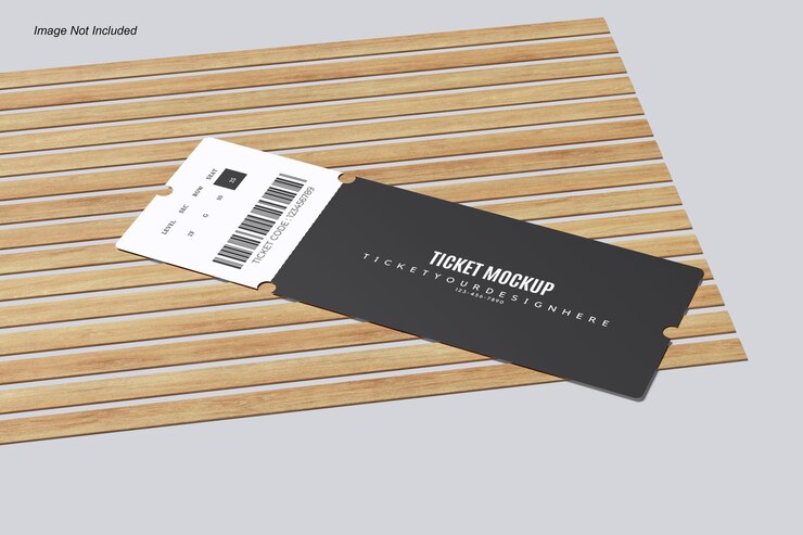 PSD mockup realista de las entradas
